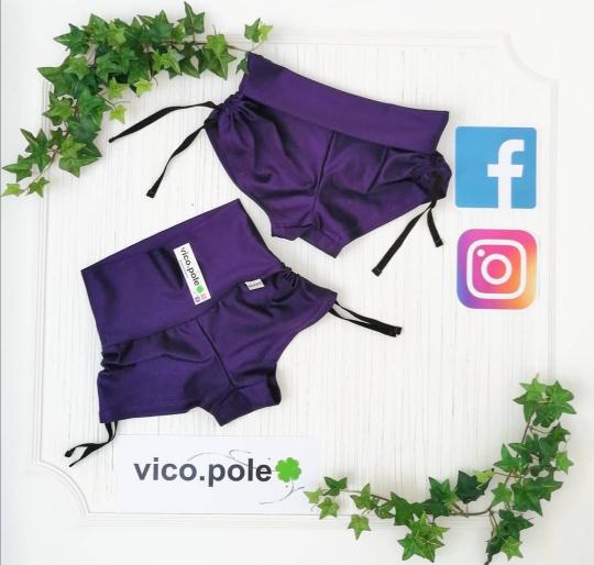 Short jaretas, morado oscuro. Ultima pz. XS Short jaretas, morado oscuro. Ultima pz. XS.