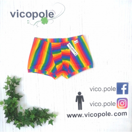 Boxer de licra, estampado multicolor. XS/M