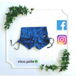 Short jareta, azul celeste , con blanco y negro. S/M/L/XXL