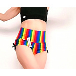 Short de jaretas estampado multicolor